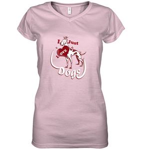 Womens Short Sleeve Jersey V-neck